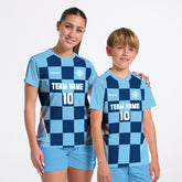 Flight Jersey Checkers - Sky Blue